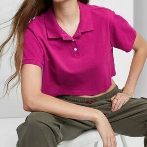 Wild Fable | Cropped Polo T-shirt | Collared | Summer | Sporty | Shabby Chic |